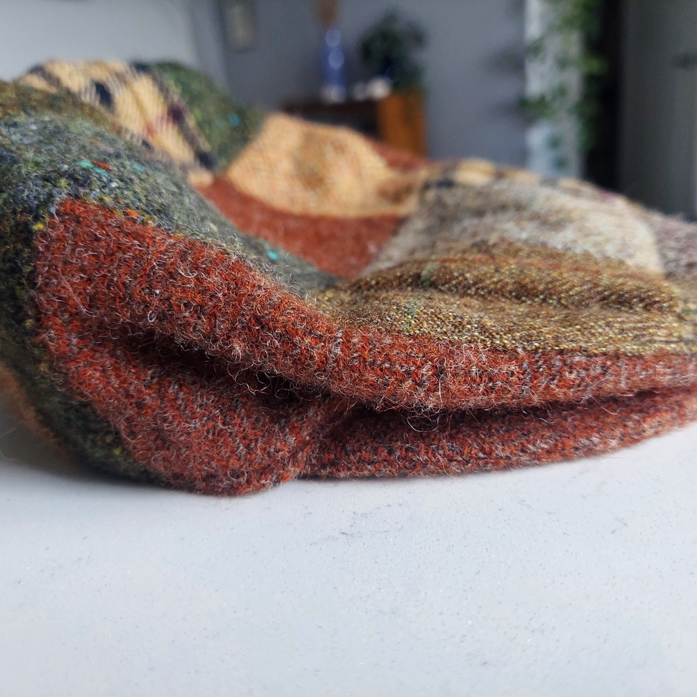 100% Hand TAILORED Patchwork Wool Flat Cap - Mult… - image 2